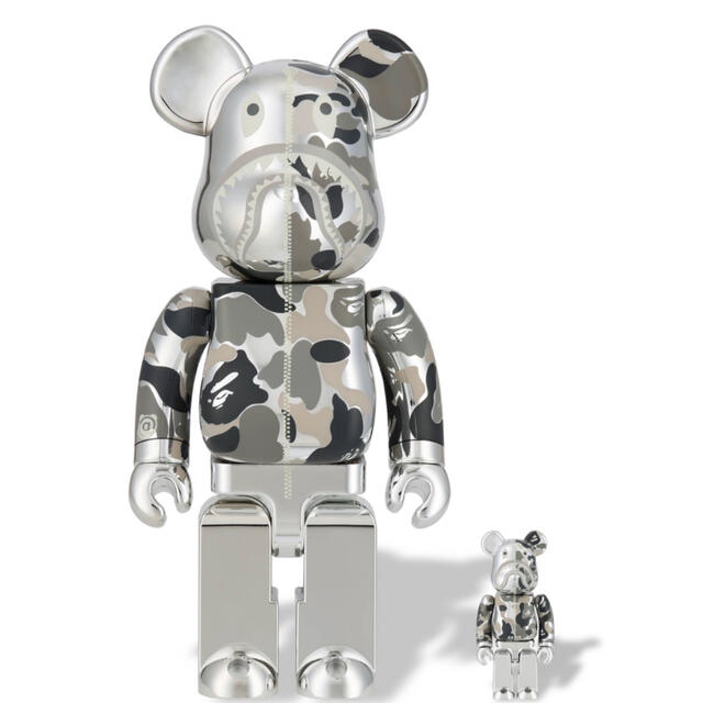 BE@RBRICK BAPE(R) CAMO SHARK 100％ & 400％商品状態新品未使用