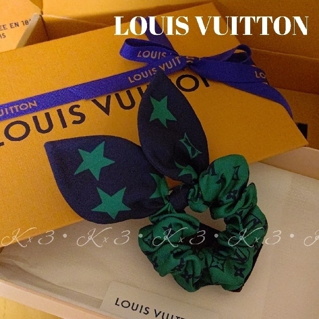 シュシュK3LOUIS VUITTON シュシュ /サマー・グリーン