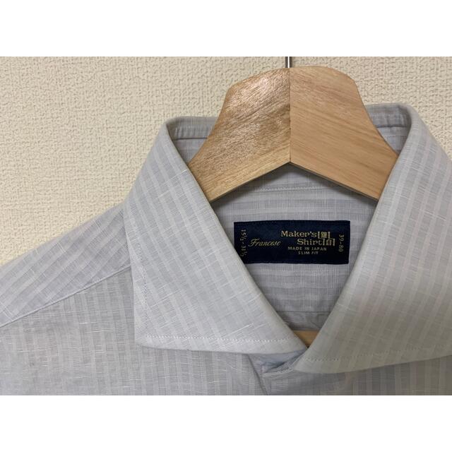LUIGI BORRELLI(ルイジボレッリ)の(コットンリネン) 鎌倉シャツ 39/80 スリムフィット メンズのトップス(シャツ)の商品写真