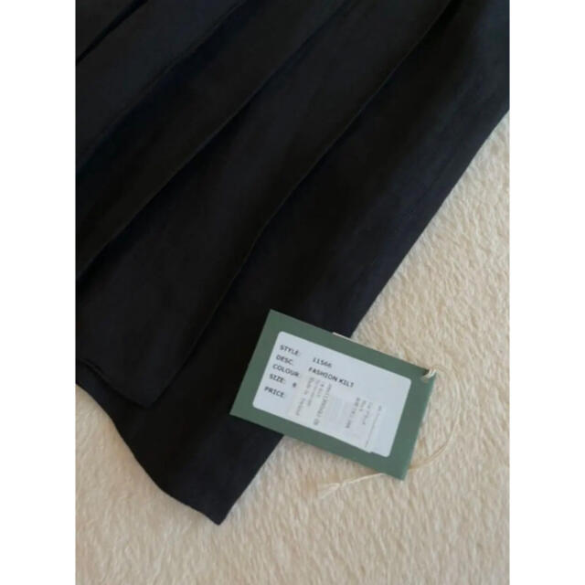 O'NEIL of DUBLIN(オニールオブダブリン)のオニールオブダブリン　リネンラップスカート　ブラック レディースのスカート(ひざ丈スカート)の商品写真