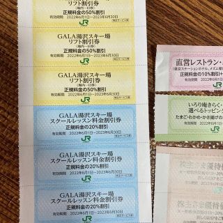 【6枚】 GALA湯沢スキー場 リフト50%割引券 & スキースクール割引券(スキー場)