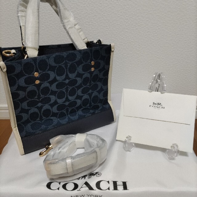 COACH コーチ デンプシー トートバッグ ハンドバッグ デニム ジャガー