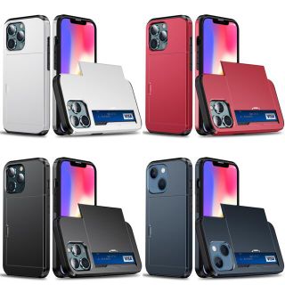 【まっぴー様専用】iPhone ケース カード収納 スライド式 カードホルダー (モバイルケース/カバー)