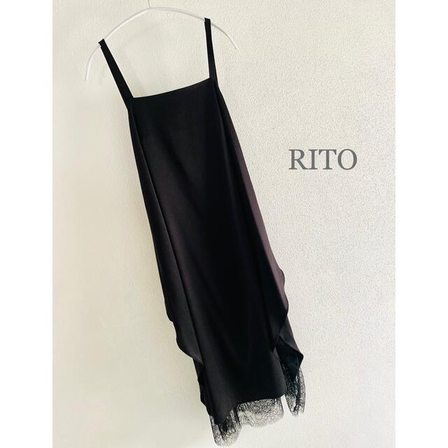 新品 RITO SILK SALOPETTE DRESS WITH LACE