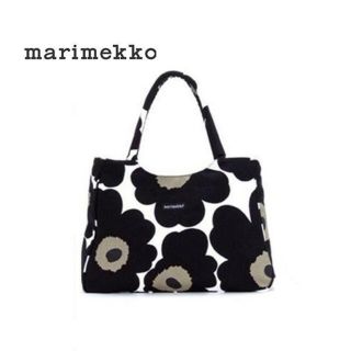 マリメッコ(marimekko)のマリメッコ トートバッグ　ピエニウニッコ　Mサイズ　ブラック/ホワイト(トートバッグ)