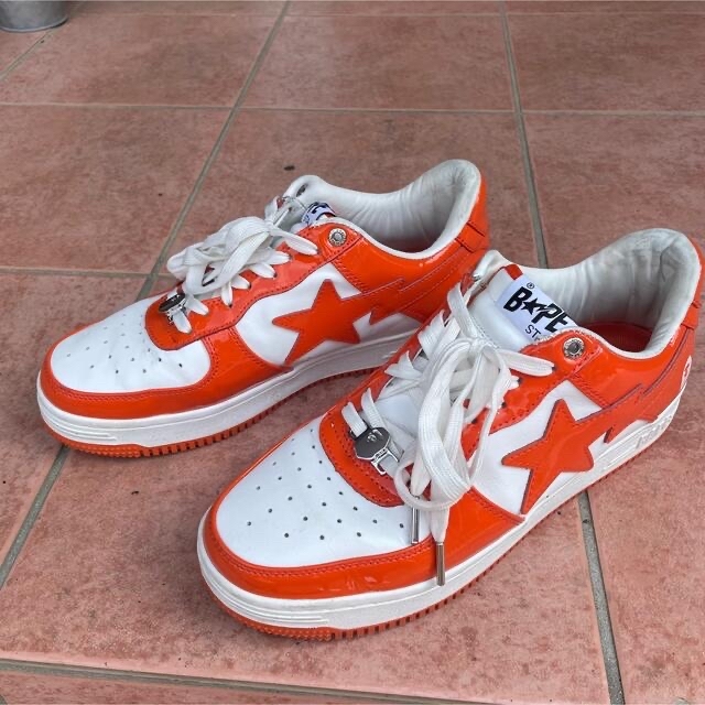 A BATHING APE - A BATHING APE 21aw BAPE STA ORANGE WHITEの通販 by ...