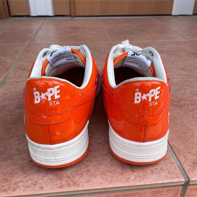 A BATHING APE 21aw BAPE STA ORANGE WHITE