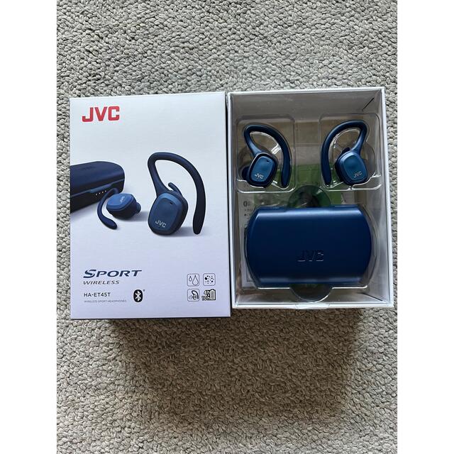 JVC ワイヤレスイヤホン HA-ET45T-A 美品 スマホ/家電/カメラのオーディオ機器(ヘッドフォン/イヤフォン)の商品写真