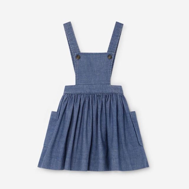 Bonpoint(ボンポワン)のSALE ボンポワン　サロペットスカート　　デニム色　6A キッズ/ベビー/マタニティのキッズ服女の子用(90cm~)(スカート)の商品写真