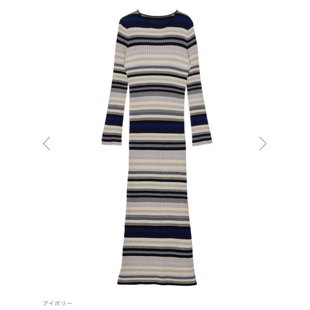 MULTI BORDER KNIT DRESS