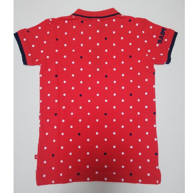 BABYDOLL(ベビードール)のBABYDOLL ベビードール 半袖 ポロシャツ S 水玉 ドット レッド 赤 レディースのトップス(Tシャツ(半袖/袖なし))の商品写真