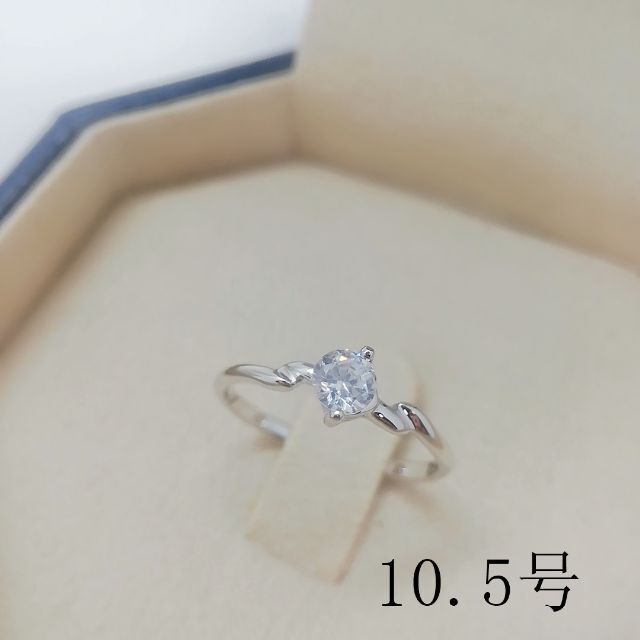 tt10048閉店セール10.5号リング一粒石細身czダイヤモンドリング レディースのアクセサリー(リング(指輪))の商品写真