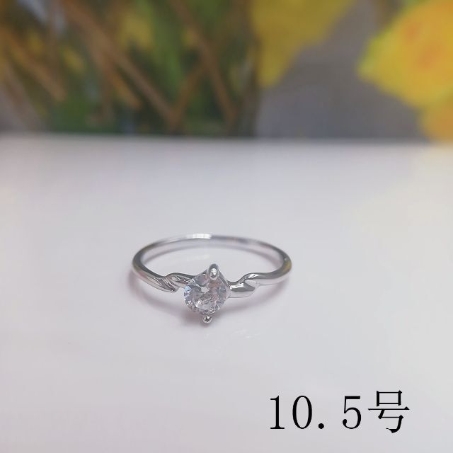 tt10048閉店セール10.5号リング一粒石細身czダイヤモンドリング レディースのアクセサリー(リング(指輪))の商品写真