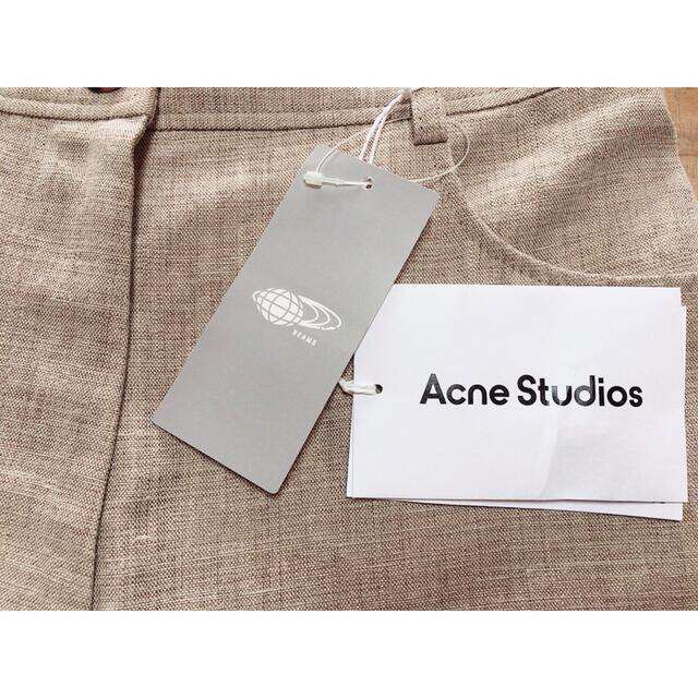 Acne Studios(アクネストゥディオズ)のAcneStudios BEAMS 別注商品　新品未使用タグ付　麻　ワイドパンツ レディースのパンツ(カジュアルパンツ)の商品写真