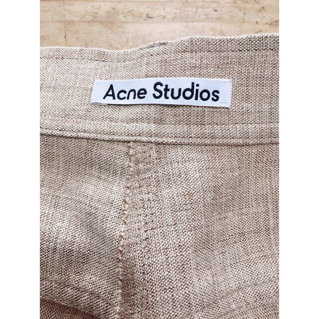 Acne Studios(アクネストゥディオズ)のAcneStudios BEAMS 別注商品　新品未使用タグ付　麻　ワイドパンツ レディースのパンツ(カジュアルパンツ)の商品写真