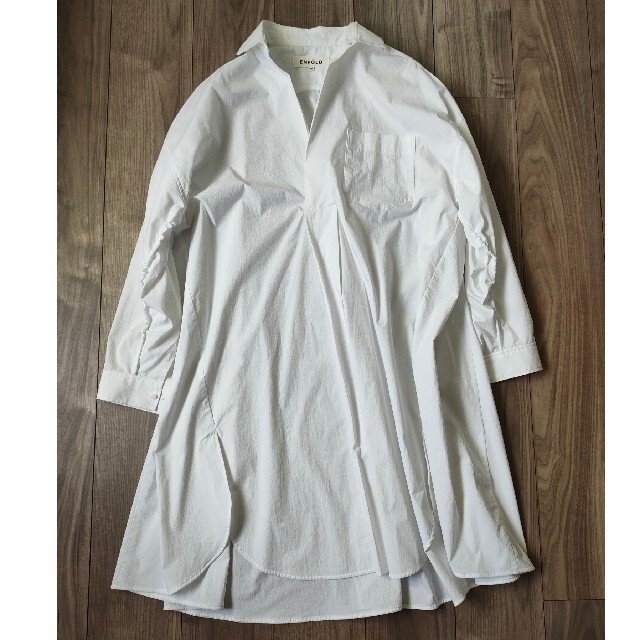 【定価35640円】ENFOLD ピュアホワイトスキッパーオーバーサイズシャツ 3