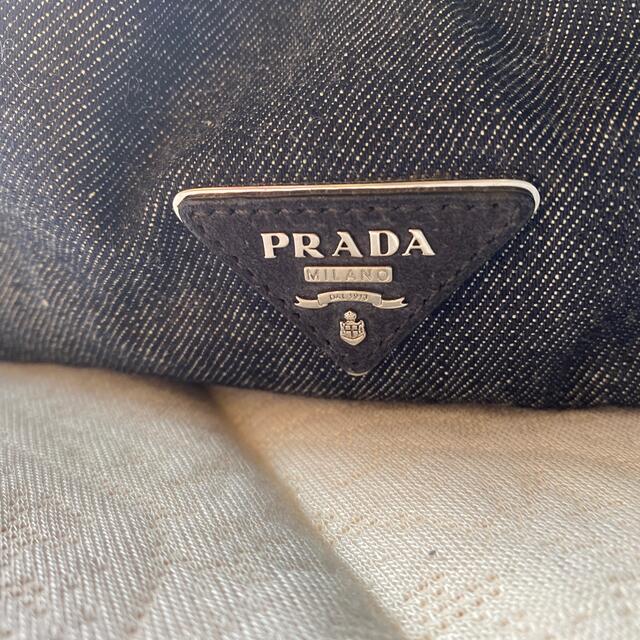 PRADA☆プラダビジューカナパ ブラックデニム