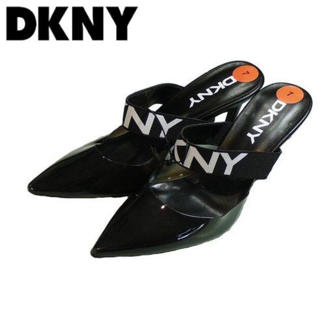 即発送 日本未発売【DKNY】ミュール サンダル 黒 手元に在庫あり