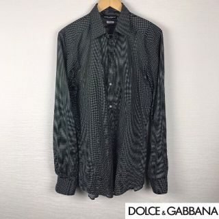 ドルチェアンドガッバーナ(DOLCE&GABBANA)の新品同様品 ドルチェ&ガッバーナ 長袖シャツ ブラック サイズ41(シャツ)