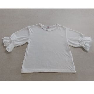 キャサリンコテージ(Catherine Cottage)のキャサリンコテージ トップス 白 110 五分袖 フリル袖(Tシャツ/カットソー)