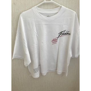 ジーユー(GU)のクロップドグラフィックT(5分袖)(Tシャツ(半袖/袖なし))