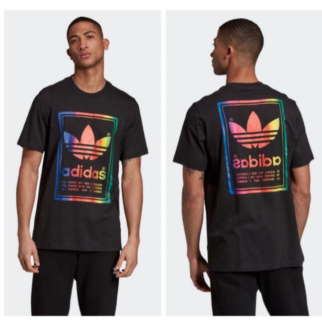 adidas(アディダス)の【メンズＭ】黒/マルチ　VINTAGE Ｔシャツ　アディダスオリジナルス メンズのトップス(Tシャツ/カットソー(半袖/袖なし))の商品写真