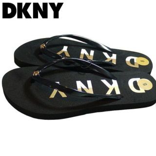 ダナキャランニューヨーク(DKNY)の即発送 日本未発売【DKNY】ビーチサンダル 黒 手元に在庫あり(サンダル)