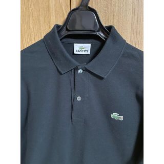 ラコステ(LACOSTE)のラコステ　メンス　長袖ポロシャツ　黒　サイズ4(ポロシャツ)