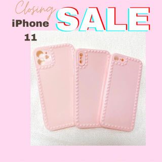 アイフォーン(iPhone)のiPhone11 ケース　ピンク　ハート　シンプル　韓国　おしゃれ　かわいい(iPhoneケース)