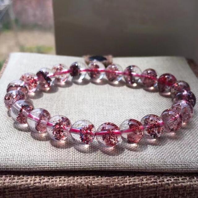 再再販! ⭐︎【天然】ストロベリークォーツ ブレスレット 8.5mm