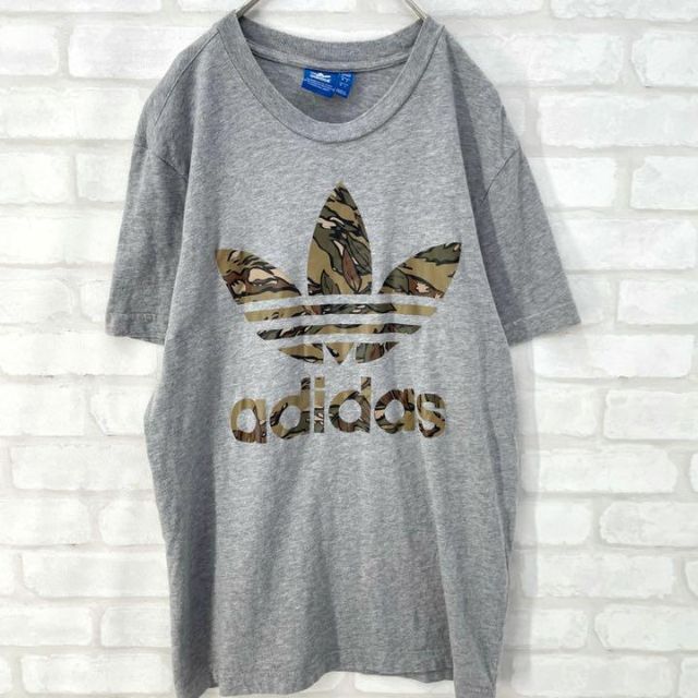 adidas(アディダス)の【ビッグロゴ】adidas アディダス 半袖 Tシャツ カモフラ メンズ L メンズのトップス(Tシャツ/カットソー(半袖/袖なし))の商品写真