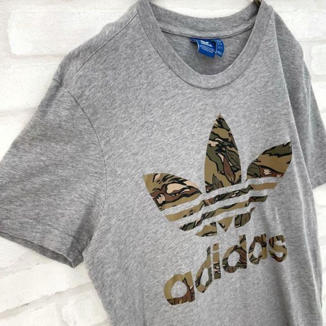 adidas(アディダス)の【ビッグロゴ】adidas アディダス 半袖 Tシャツ カモフラ メンズ L メンズのトップス(Tシャツ/カットソー(半袖/袖なし))の商品写真