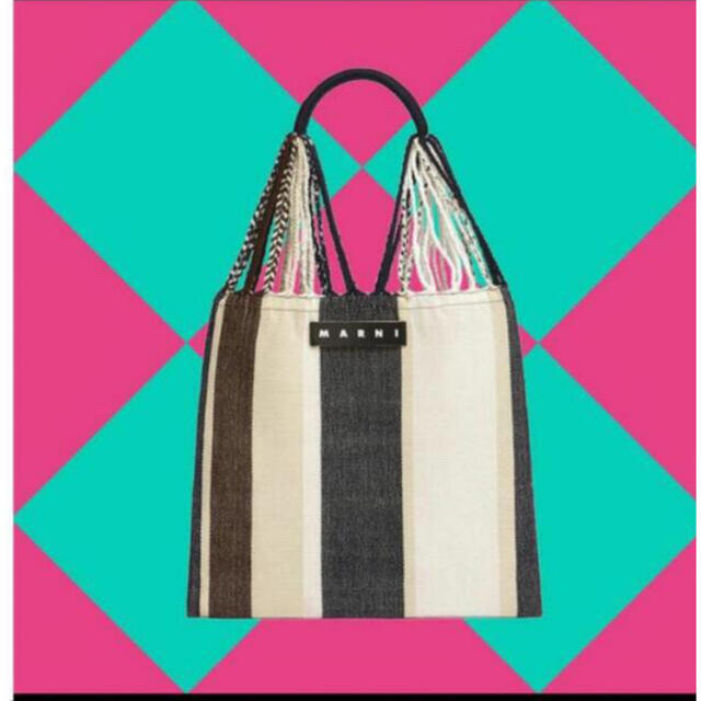 マルニ MARNI marni ハンモックバッグ アイボリーブルー ショッピング