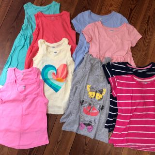 オールドネイビー(Old Navy)の全てOLD NAVY 5歳用　女の子　夏服　ワンピース　Tシャツ　タンクトップ(Tシャツ/カットソー)