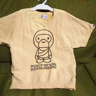 アベイシングエイプ(A BATHING APE)のエイプ130cmベビーマイロKIDS半袖スウェットSIMPLE SOLDIER(Tシャツ/カットソー)