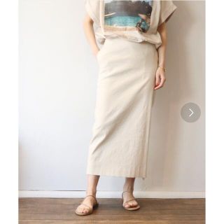 プラージュ(Plage)のplage リネン　タイトスカート　美品(ロングスカート)