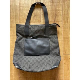 グッチ(Gucci)の袋つき　グッチ GUCCI GGキャンバス トートバッグ 鞄 ブラック 黒(トートバッグ)