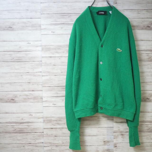 LACOSTE - IZOD LACOSTE 70's アクリルカーディガン グリーンの通販 by