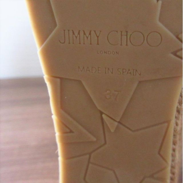 未使用 ジミーチュウ スタッズ パール レザー アンクルストラップ サンダル