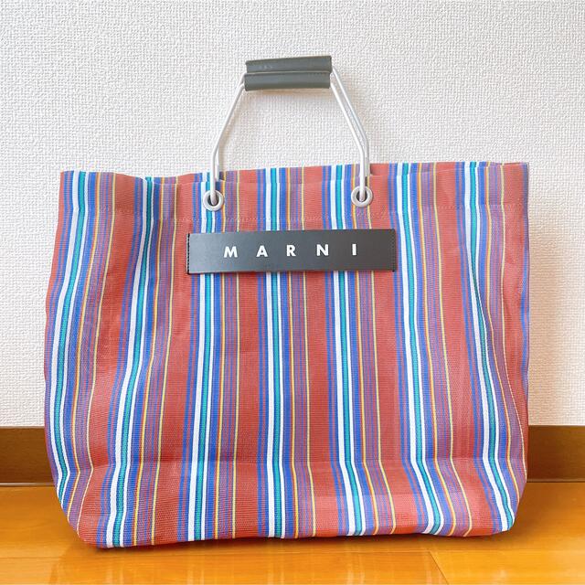 MARNI マルニ フラワーカフェ ストライプトートバッグ 逆輸入 51.0%OFF ...