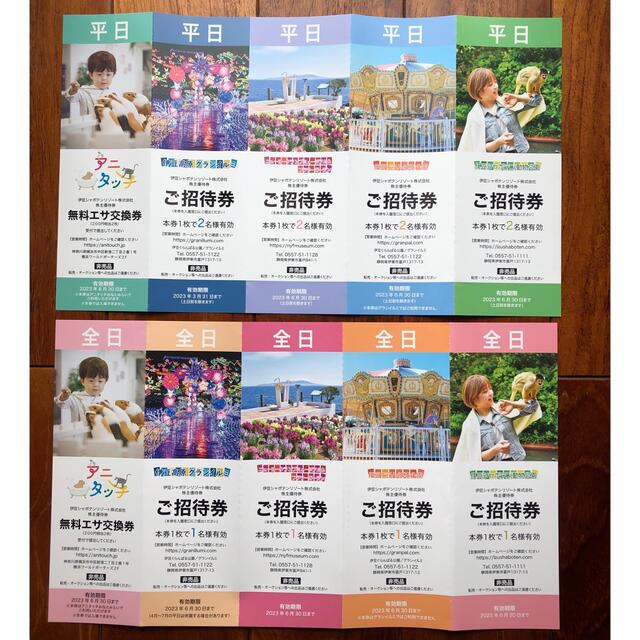 伊豆シャボテンリゾート 全日2名分(1名×2セット) 匿名配送