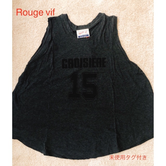 Rouge vif(ルージュヴィフ)の値下げ 新品 タグ付き Rouge vif タンクトップ レディースのトップス(タンクトップ)の商品写真