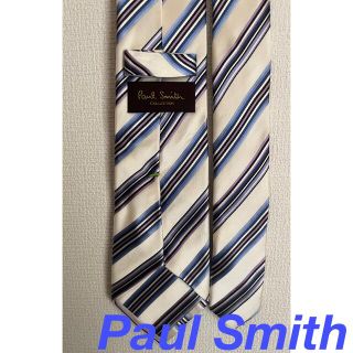 ポールスミス(Paul Smith)のPaul Smith ネクタイ シルク　ストライプ　シルバー　パープル(ネクタイ)