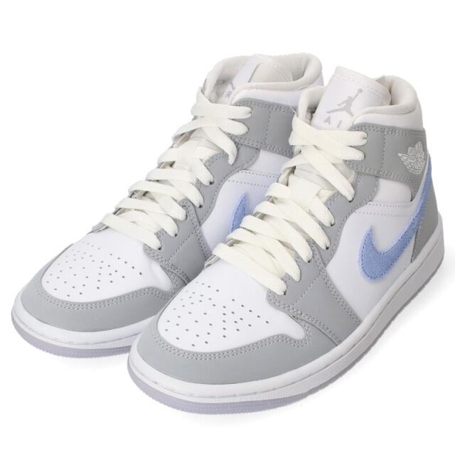 ナイキ WMNS AIR JORDAN 1 MID WOLF GREY BQ6472-105 エアジョーダン1ミッドウルフグレースニーカー メンズ 23cm