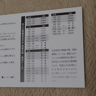 読売ジャイアンツ - 巨人打撃練習見学会 参加券 東京ドームの通販 by
