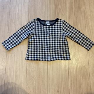 プチバトー(PETIT BATEAU)の【95】プチバトー　petit bateau カーディガン　チェック(カーディガン)