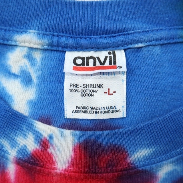 Anvil(アンビル)の90s 00s アンビル タイダイ Tシャツ 総柄 ヒッピー 古着 メンズ XL メンズのトップス(Tシャツ/カットソー(半袖/袖なし))の商品写真