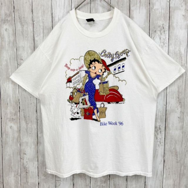 90sヴィンテージUSA製BETTY BOOP ベティブーププリントTシャツ白