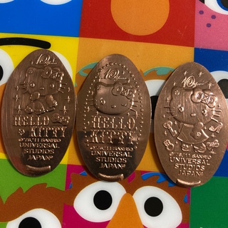 ユニバーサルスタジオジャパン(USJ)のUSJ メダル　10周年　ハローキティ　3枚セット　消毒・研磨済(その他)