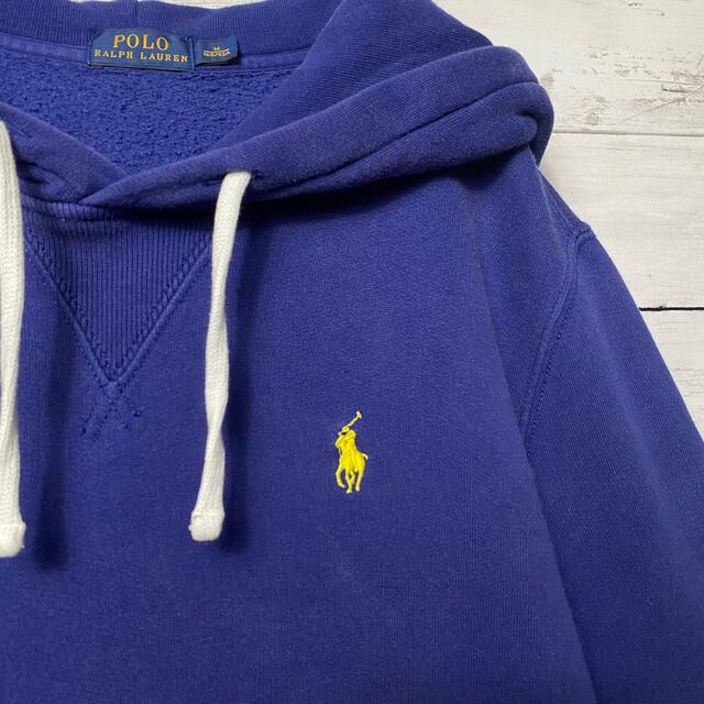 POLO RALPH LAUREN(ポロラルフローレン)の【人気デザイン】ポロラルフローレン⭐︎刺繍ワンポイントロゴ　ブルー　パーカー メンズのトップス(パーカー)の商品写真